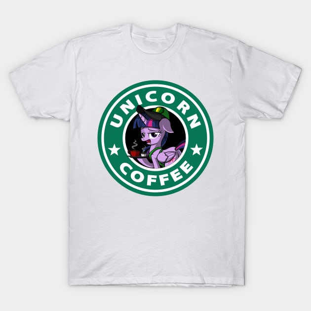 Unicorn Coffee T-Shirt by TeeGrayWolf